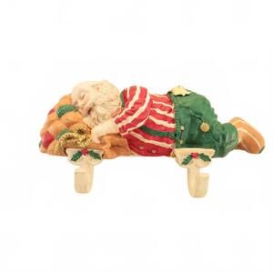 Vintage Santa Sleeping Christmas Stocking Holder Hanger House of Lloyds 7"